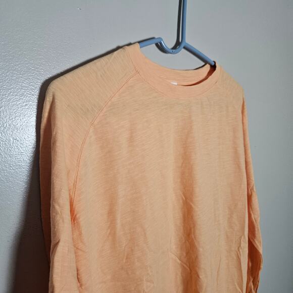 NWOT Zella Pale Orange Long Sleeve Cotton T Shirt Sz Small Flawed - Picture 3 of 11